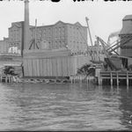 Construction of wooden caisson for New East River Bridge (Williamsburg Bridge) tower. April 29, 1897.